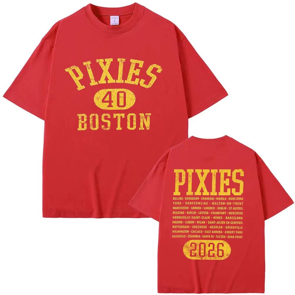 Pixies T-shirt in Cotone Stardust 2026 Nuovo Tour Mondiale Abbigliamento Quotidiano Magliette con Stampa Grafica Streetwear Uomo Donna Top Vintage