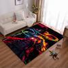 Colorful Abstract Warrior Design Carpet for Living Room Decor Suitable for Use As an Anti-slip for Living Room Bedroom Sofas