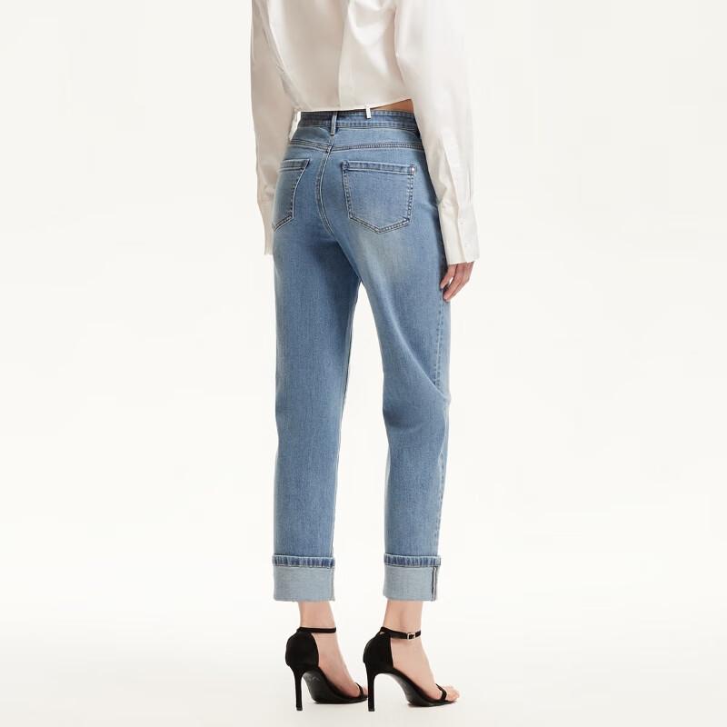 Veromoda Women's Washed Straight-Leg Lyocell Cotton Ankle Jeans