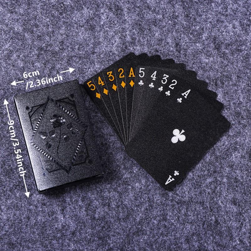 Couleur noir or jeu de cartes jeu de cartes groupe étanche Poker costume magique Dmagic paquet jeu de société cadeau Collection