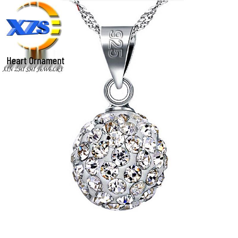 

Shambhala Diamond Ball Pendant Necklace - Korean, European & American Style Jewelry 10MM (Pendant only, no chain)