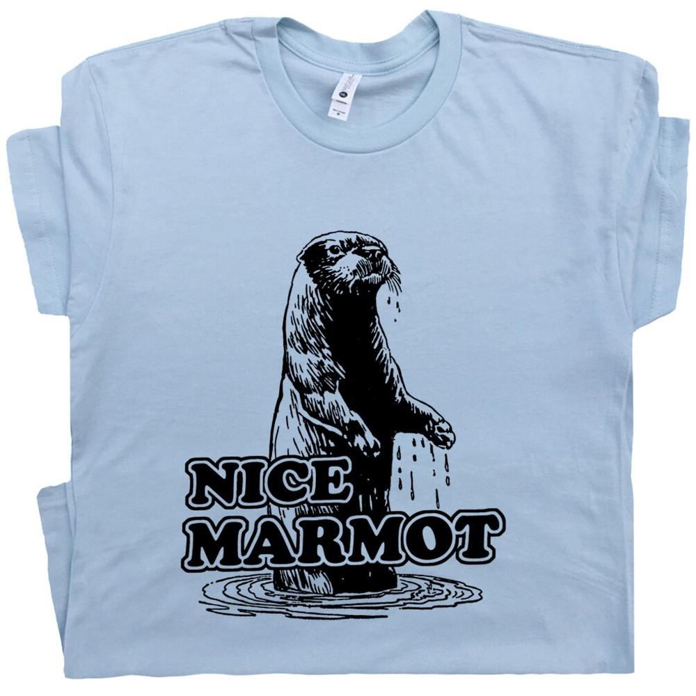 

Nice Marmot T Shirt The Big Lebowski Shirt 90s Movie Quote Beaver Dude Abides S