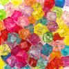 Acrylic Candy Color Faceted Beads: Transparent Square and Rhombus DIY Beading Materials