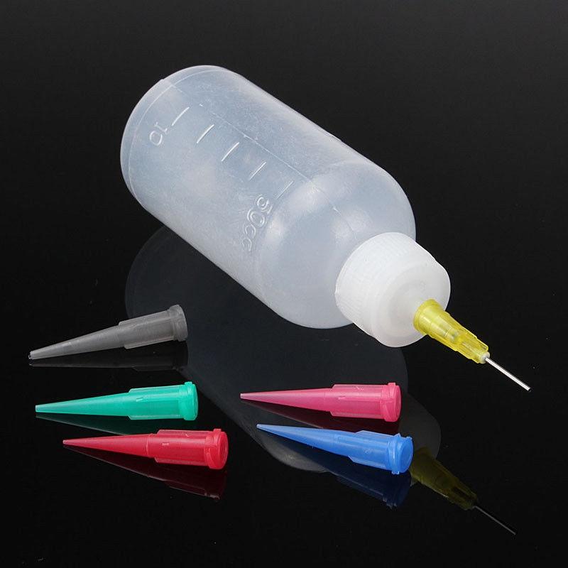 5pcs Squeeze Bottle Condiment Dispenser Sauce Vinegar Oil Cruet Bin Ketchup Kit