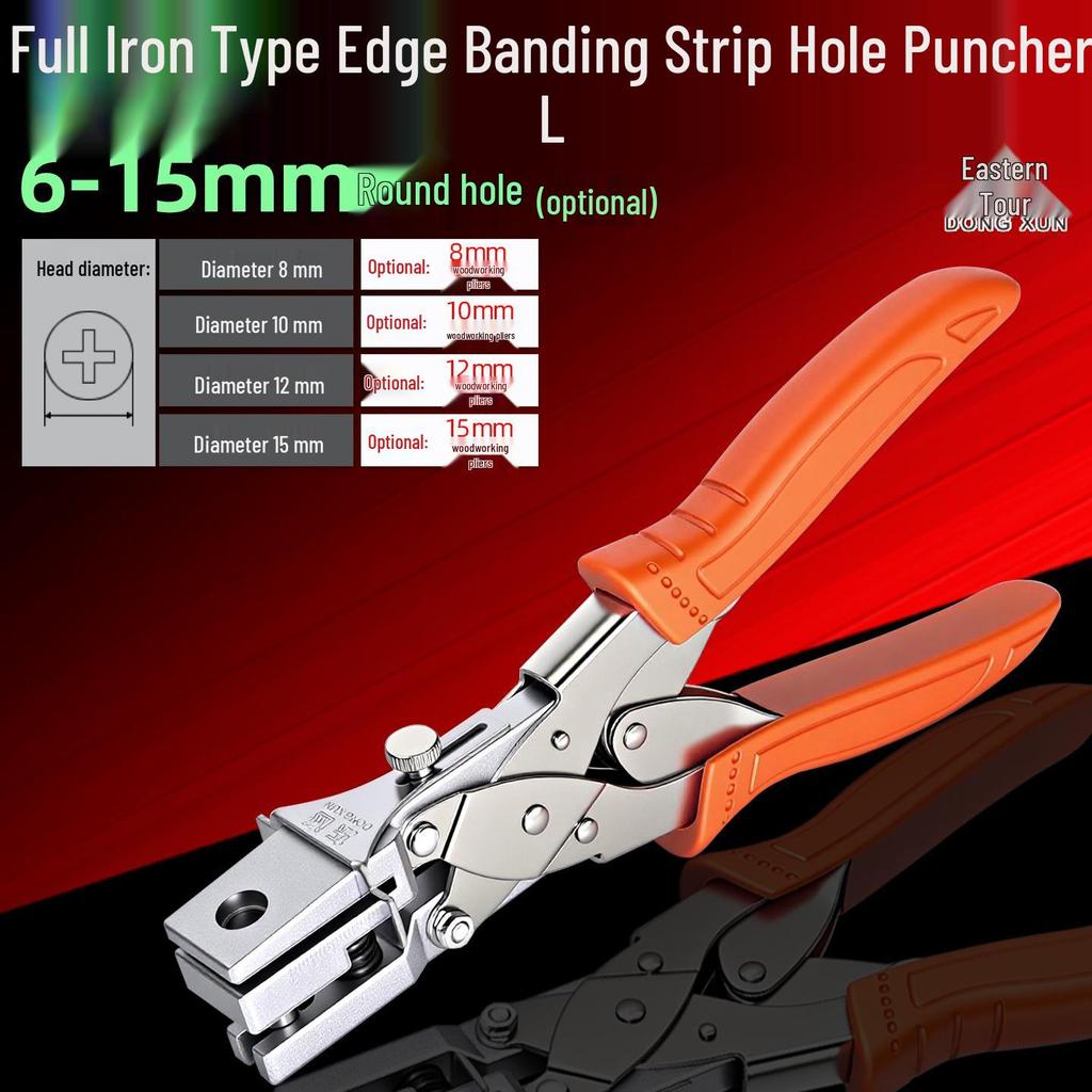 Eco-friendly Edge Banding Punch Tool: Handheld Woodworking Hole Puncher & Countersink Drill