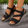 Women's New Summer Plus Size Peep Toe Casual Sandals Platform Wedge Heel Sandals
