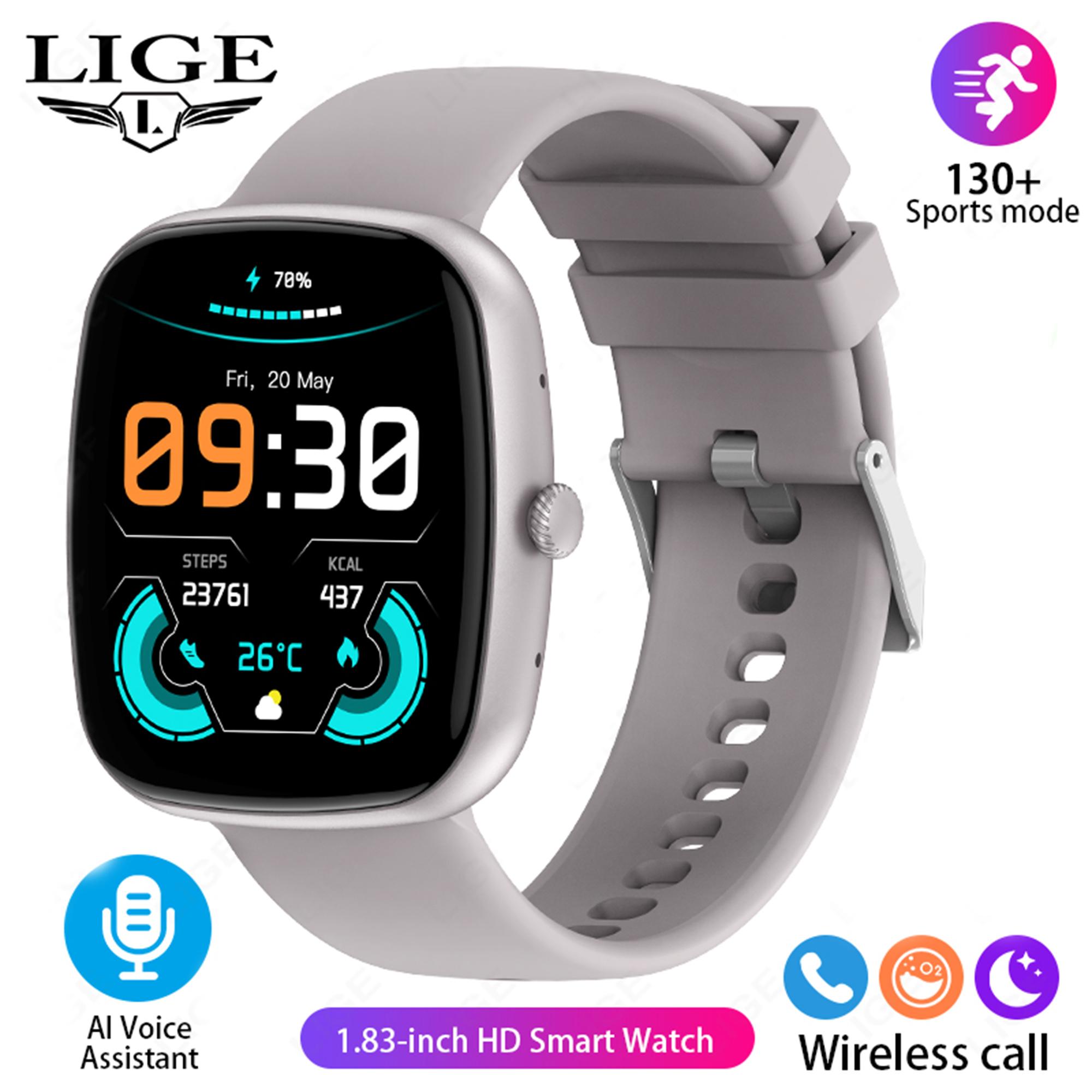 LIGE Новые Смарт-часы Bluetooth с вызовом Full Touch Водонепроницаемый Смарт-браслет — фото 14