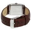 KNIS Kyoto Japan KN004-GDBRC Unisex Classic Rectangular Watch Quartz White Dial Roman Numerals Silver Brown Croc-Embossed Leather 3ATM Water Resistant