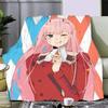 Sexy Girl ZERO TWO DARLING Printed Blanket Picnic Blankets Warm Blanket Soft and Comfortable Blanket Home Travel Birthday Gifts