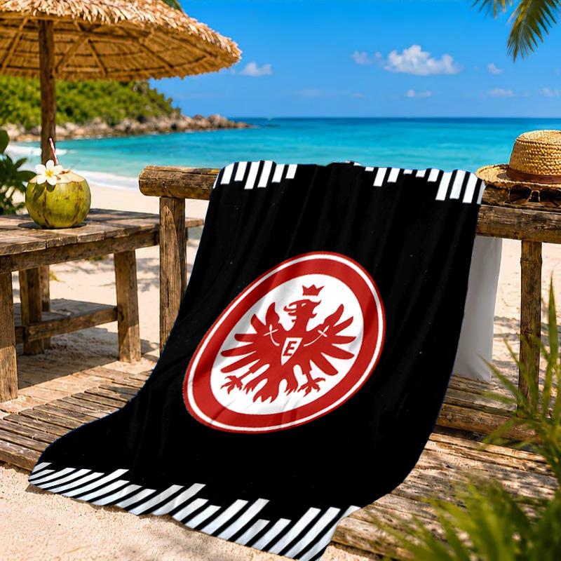 Eintracht Frankfurt Crest Beach Towel, Quick-drying, Easy To Care For, Suitable for Both Fitness and Beach Vacations,Sports Essential
