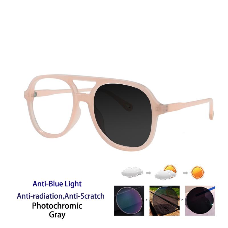 Fashion Pilot Oversized Reading Glasses Woman Flower Double Bridges Eyeglasses Frames Female Anti Blue Light Presbyopia Eyewear