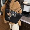 2025 Women's Fashion Textured Large-Capacity Frosted Chain Shoulder & Crossbody Tote Bag