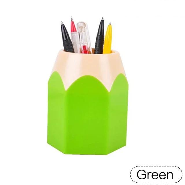 

Креативная подставка для ручек из цветных карандашей, контрастный держатель для ручек, настольная подставка для ручек, хранение канцелярских принадлежностей, подставка для ручек, ведро для хранения кистей для макияжа зелёный