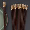 High-End Antibacterial Solid Wood Chopsticks - New Year's Eve & Chinese New Year, Mold & Heat Resistant, Free Shipping