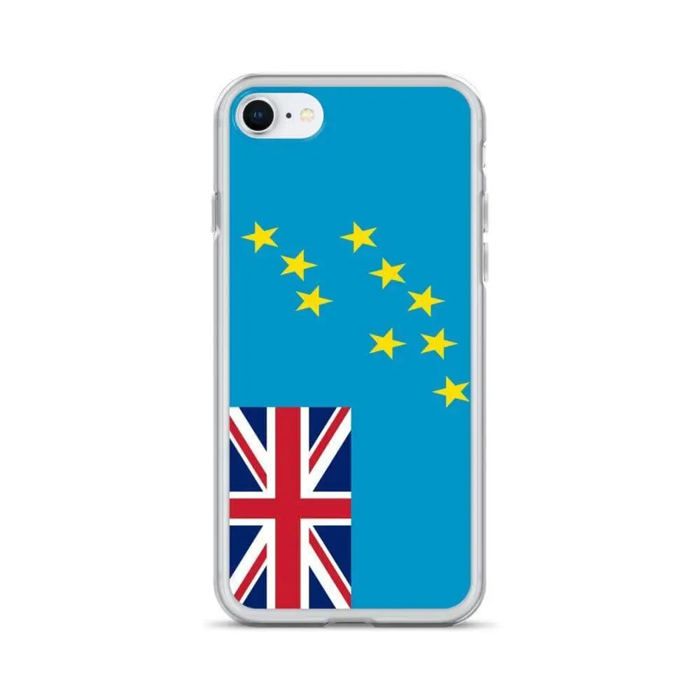 Coque iPhone - Tuvalu - SE 2020 - Souple - Multicolore - Design Drapeau