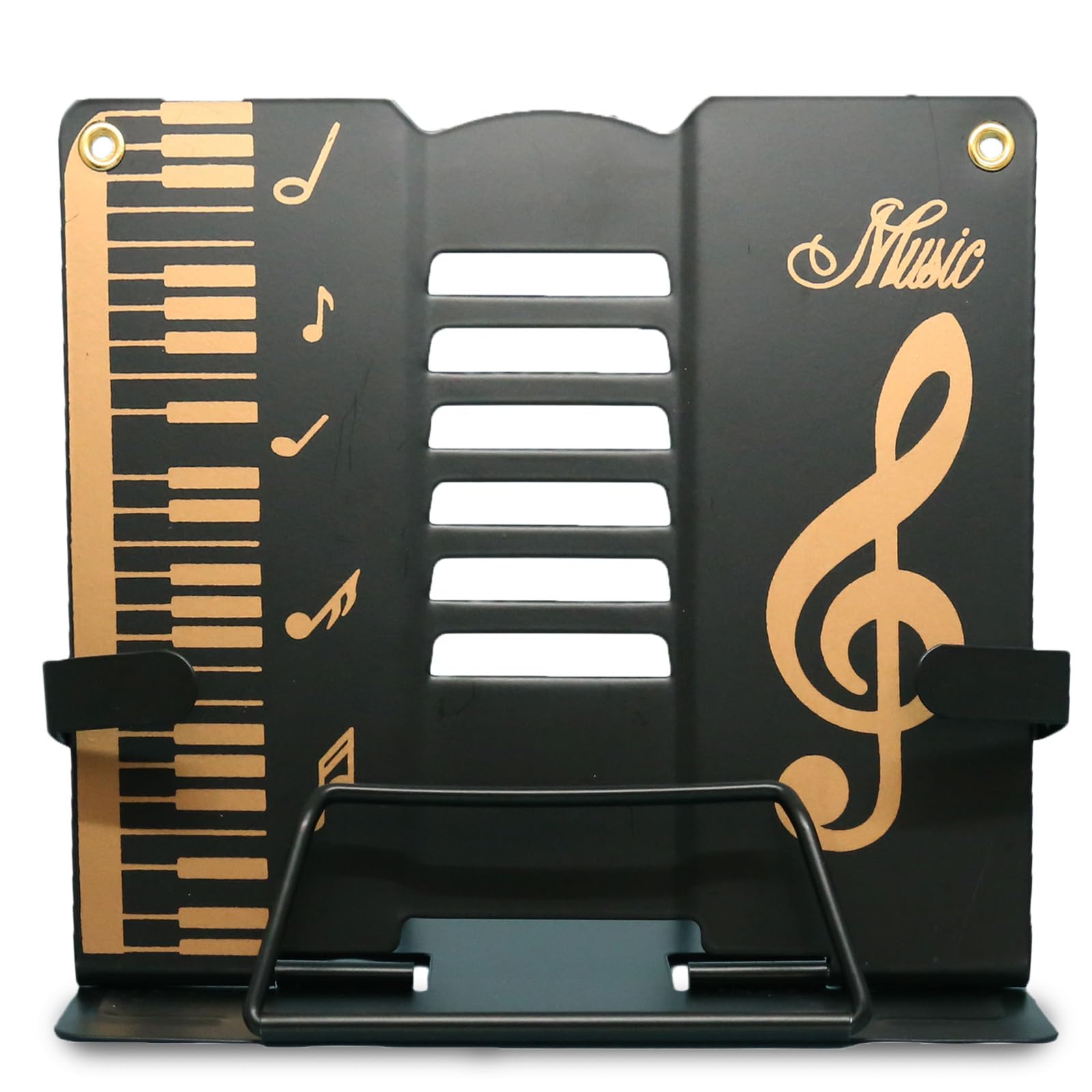 

Серебристый & Стильный Складной Настольный Пюпитр, Легкий, Складной, Симпатичный Пюпитр с Музыкальными Нотами (черный)