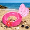 Inflatable Swimming Pool Float Ring with Decorative Starfish and Tail Design Durable Material for Water Recreation and Pool Use
