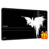 Monochrome Geflügelte Engel Kunst Rutschfeste Gummi Spiel-Spielmatte Glatte Tischmatte Für Tabletop-Kartenspiel Desktop-Gaming Tägliche Nutzung