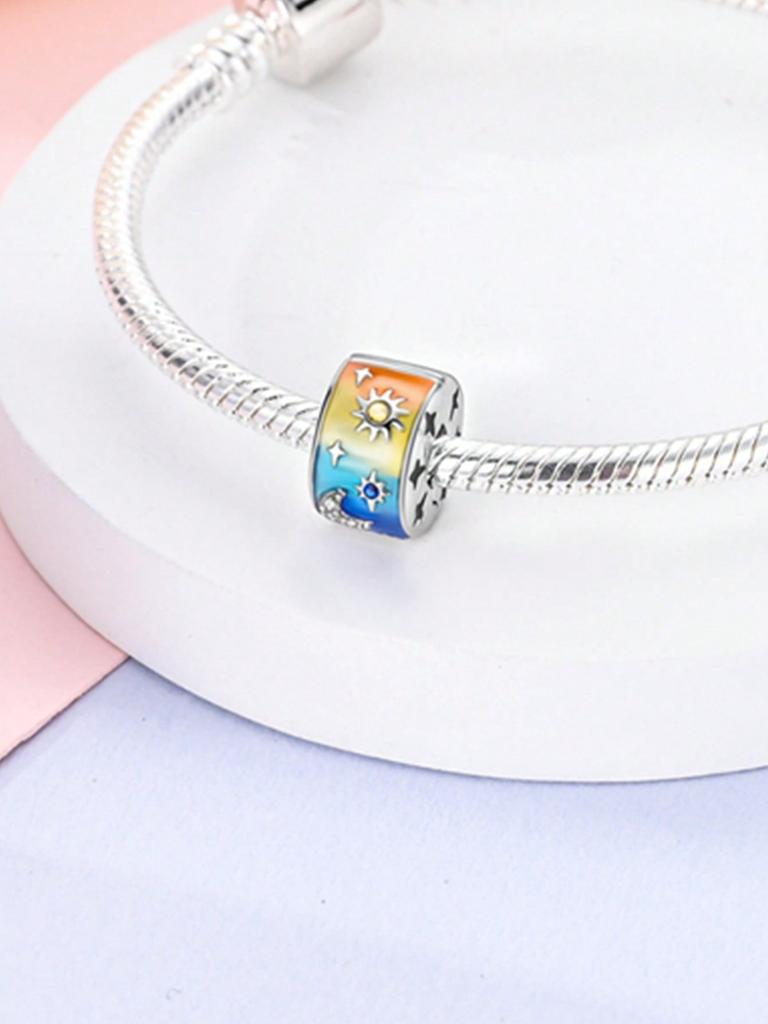Copper Colors Stars And Moon Clips And Spacersbeads Charm Pendant For Original Bracelet For Women Diy Jewelry Love Gift