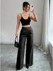 European and American 2025 Autumn/Winter Women's Casual High-Waisted Loose Straight-Leg Suit Pants