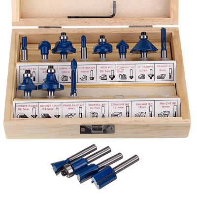15 Stück 1/4 Zoll Holzfräser Schaft Fräser Holzbearbeitung Fräser Bit Elektrischer Holzschneider