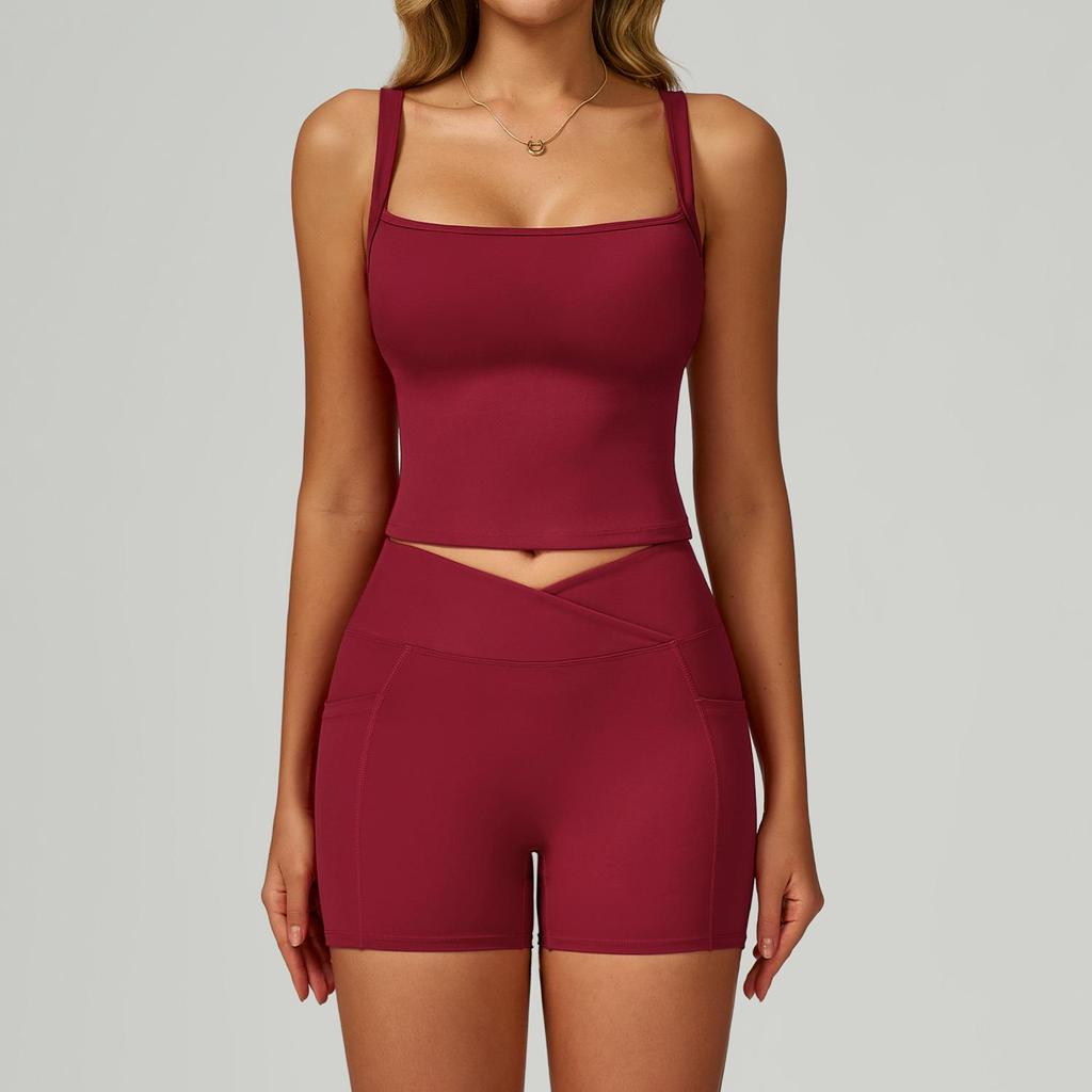 Women's Nude Feeling Yoga Set: High-Waist, Hollow-Back, Tummy Wrap, Tight-Fit for Running and Fitness