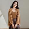 CARBAMMI Women's 100% Wool Knitted Cardigan