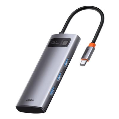 5in1 Multifunctional HUB USBC PD 100W HDMI 4K 3x USB 32 Gray