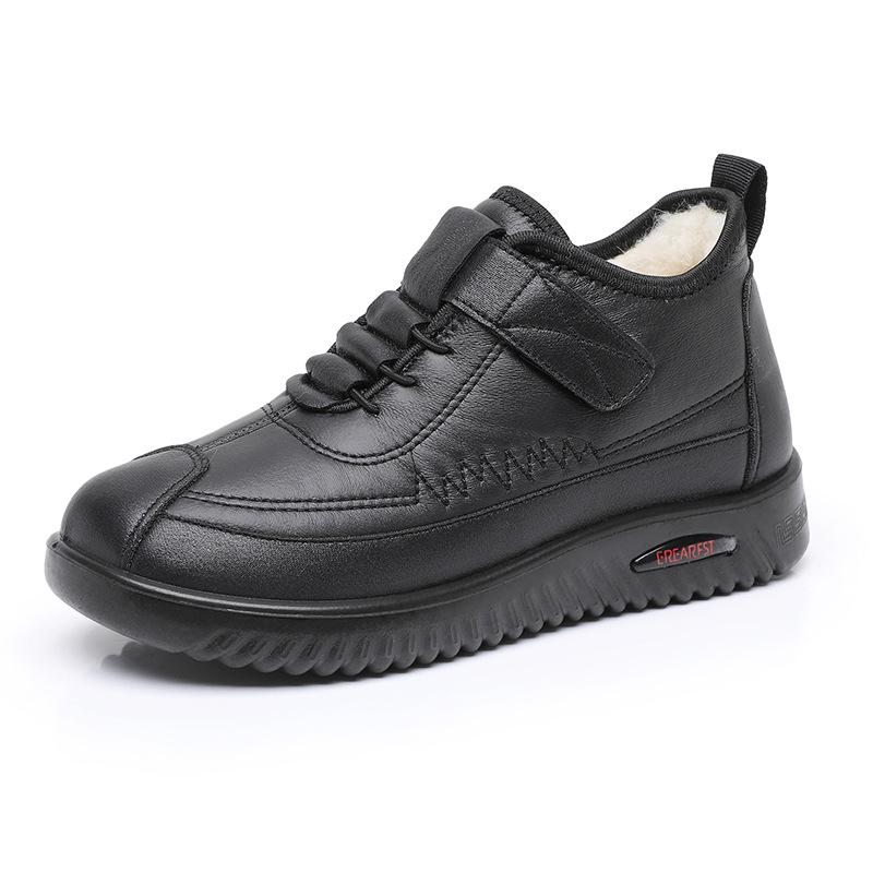 Winter New Old Beijing Cotton Shoes Women's Velvet Thickened Non-slip Mother Shoes Waterproof Warm Cotton Boots Snow Boots