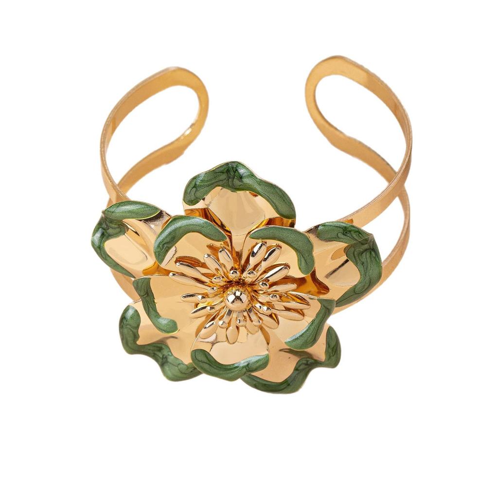 Fashion Flower Earrings Ring Bracelet Set