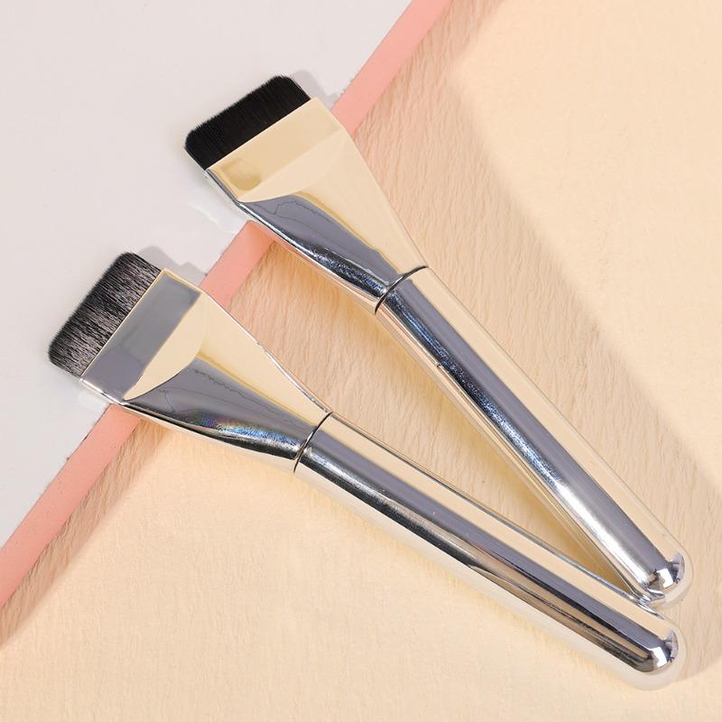 Aluminum Tube Ultra-Thin Foundation Brush,Apply makeup quickly and evenly,come with protected bag