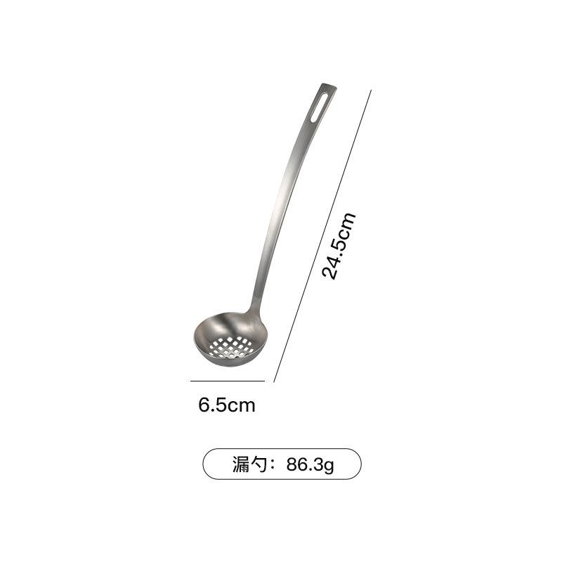 

304 stainless steel excellent kitchen soup shell colander multi-specification spoon sanded soup pot gifts hotel supplies kitchen utensils Colander 6