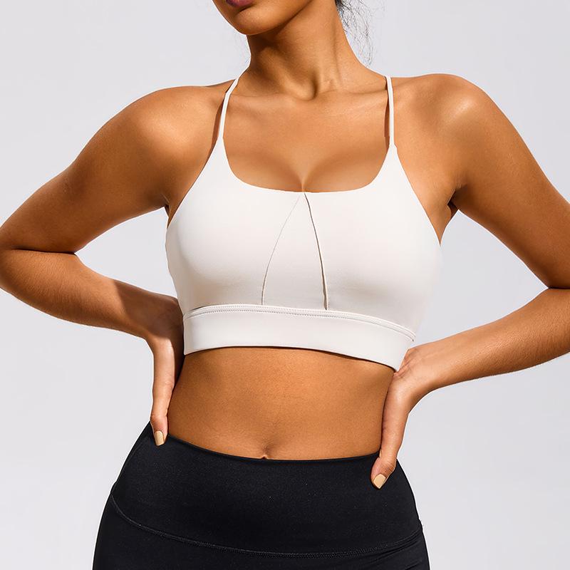 

Преміальний нюдовий топ-майка для йоги, дружній до шкіри - Ударостійкий фітнес-топ для бігу та спорту. Small