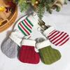 Mini Christmas Stockings Knitted Stocking Ornaments, Knit Xmas Tree Hanging Decor, Small Indoor Holiday Party Supplies Pendants for Tree, Mantel,