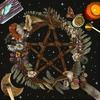 Star Plant Pattern Astrology Tablecloth Altars Cloth Square Divinations Card Table Cloth Witchcrafts Deck Cloth