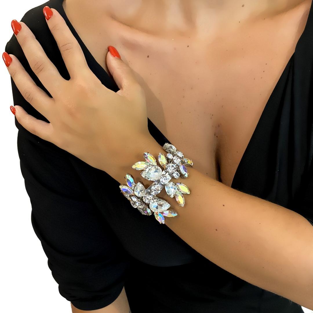 Sparkling Petal Bracelets Women S, Ladies Bridal Wedding Luxury Fashion Jewelry