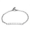 [Phiten] [Fe-fe] Jaggy Plate Diamond Women's Titanium Sports Bracelet Silver One Size