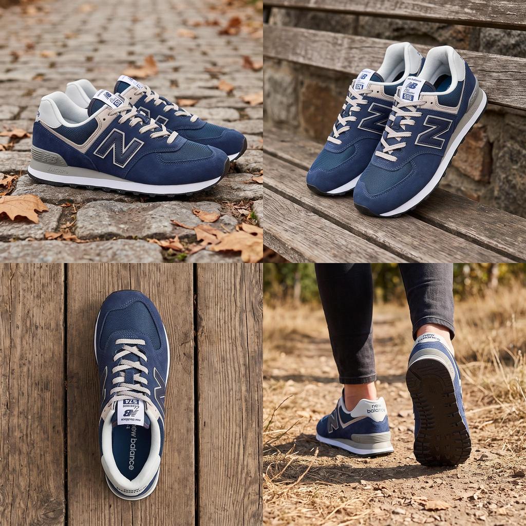 New Balance 574 Core Pack - Navy Unisex Sneakers Blue White ML574EVN