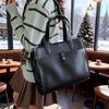 Vintage große Leder-Tragetasche Damen-Handtasche