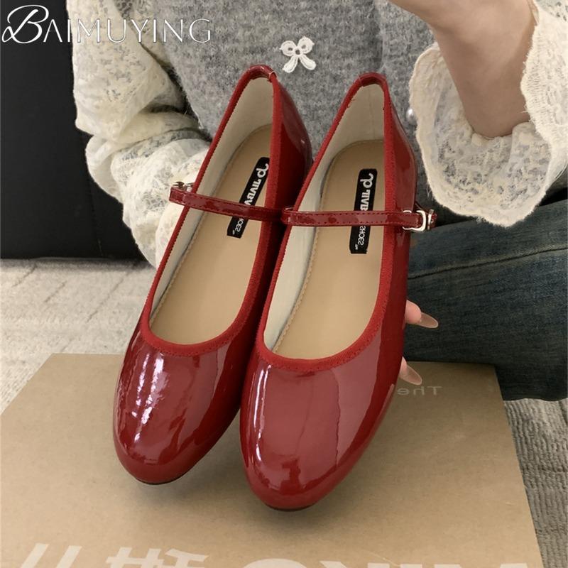 Marie Janes Shoes Women Flats Sandals Loafers Shoes 2025 Trend Summer Shallow Comfort Soft Leather Elegant Zapatillas De Mujer