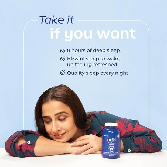 Arth Melatonin 5mg | Sleep Gummies Supplement |L-Theanine, Chamomile & Passion Flower For Deep Sleep & Relaxation| 15 Cranberry Flavoured Gummies