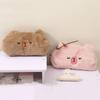 Large Capacity Capybara Pencil Case Zipper Stationery Bag Cute Plush Animal Pen Bag  Stationery