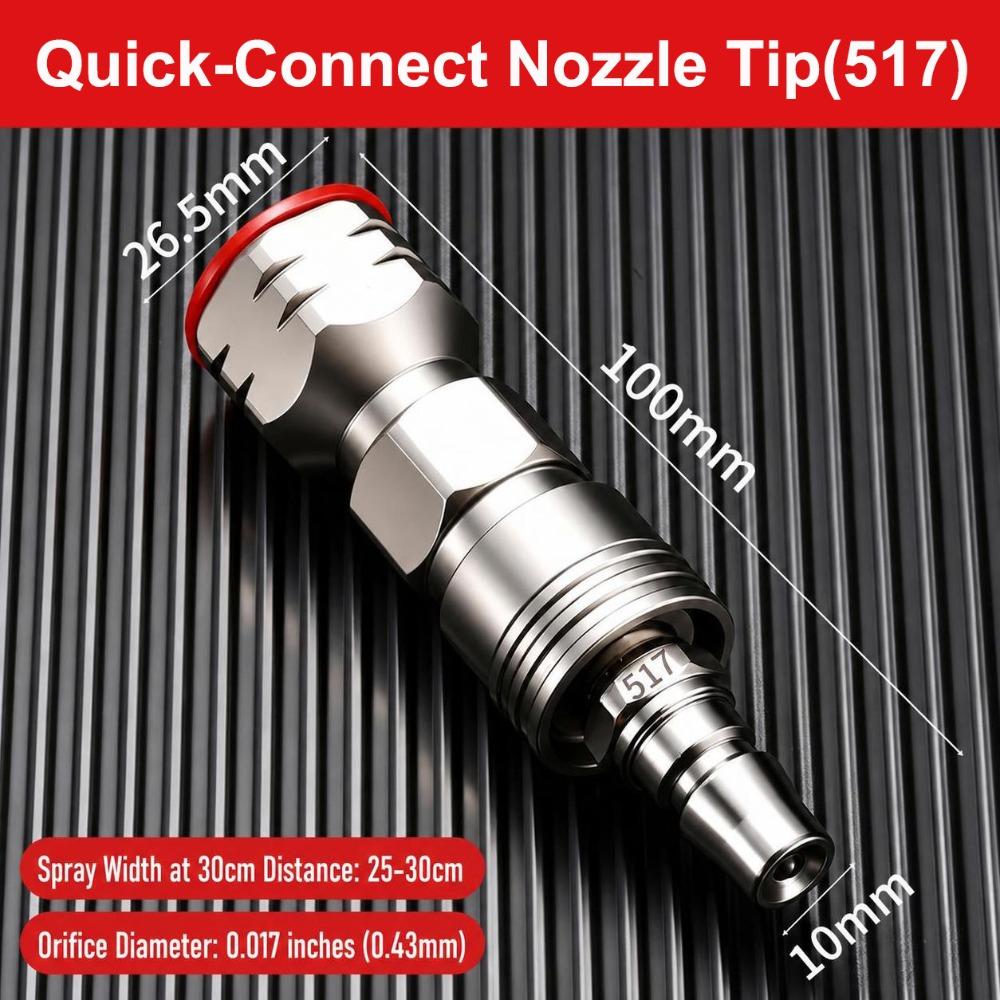 Pressure Fed Airless Sprayer Nozzle Stainless Steel Paint Nozzle  Putty Application