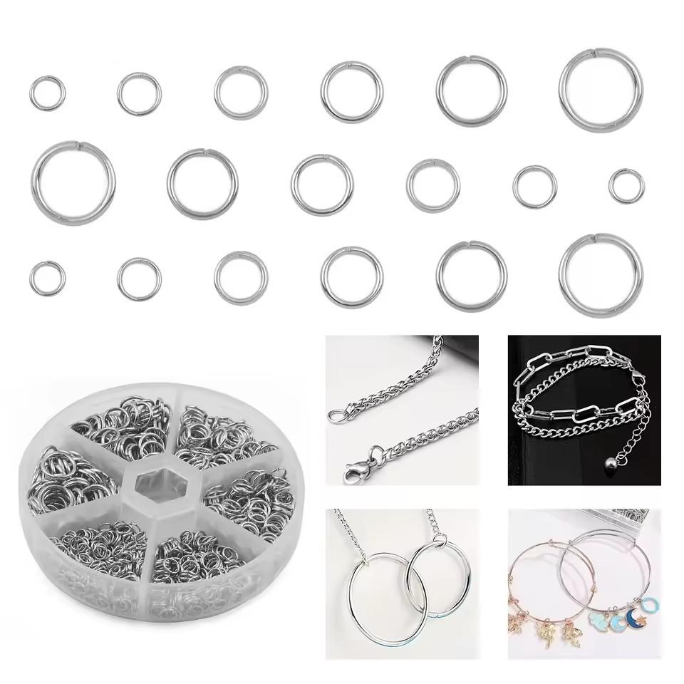 535Pcs/Set Open Jump Ring 4/5/6/8/9/10mm Split Rings Connector For Jewelry Bracelet Necklaces Diy Accessories