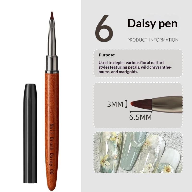 Nail Art Liner Brush Detail Brush Wood Handle Drawing Painting Pen UV Gel Extension Carving Pen Manicure Tool