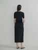 Peulloumeon Unbalance Slit Skirt_Black