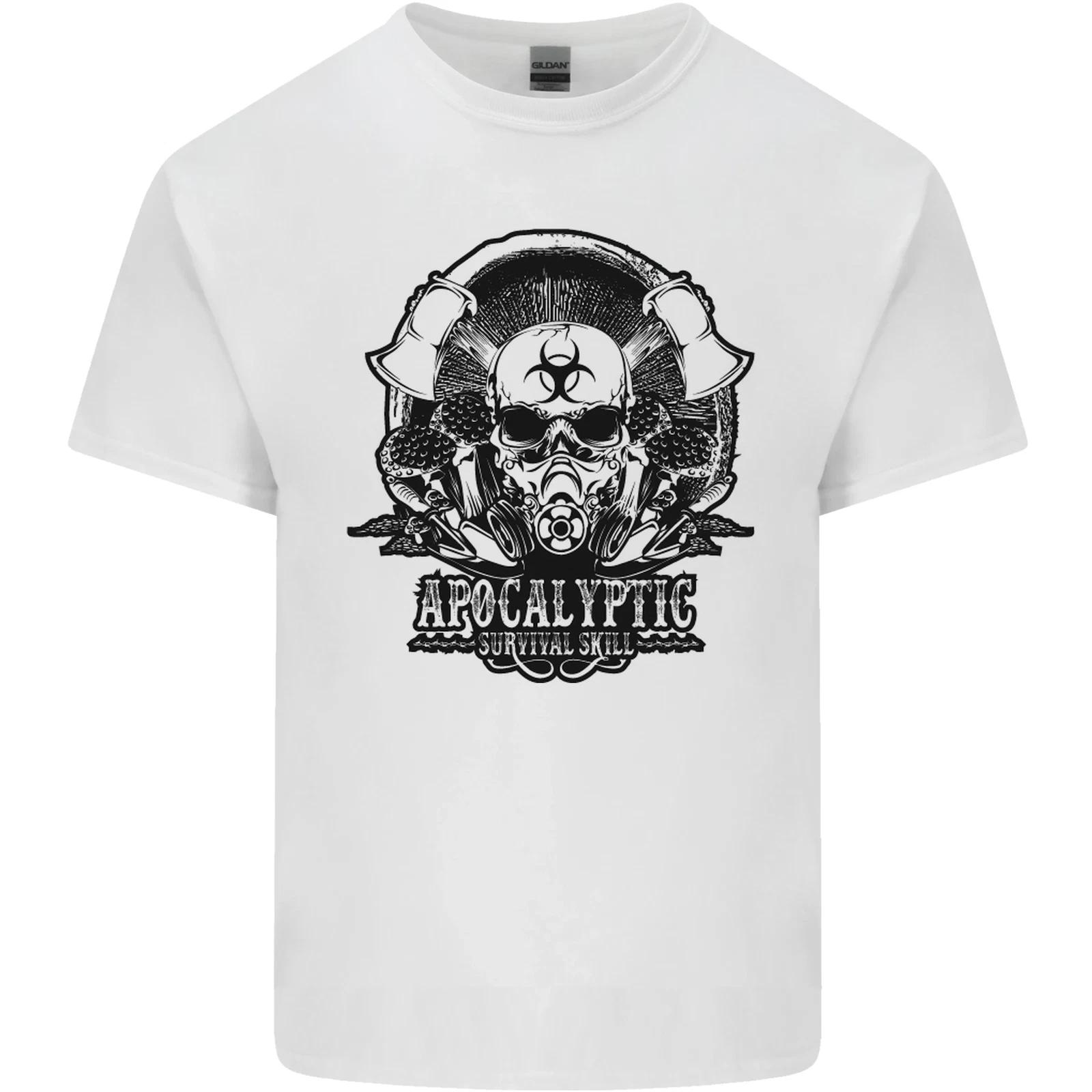 Apocalyptic Survival Skull Gamer Gaming Kids T-Shirt Childrens S