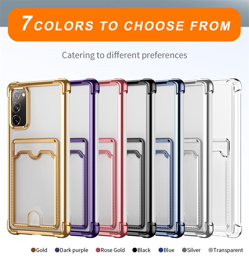 Luxury Shockproof Phone Case For Samsung Galaxy A54 A34 A24 A14 A04s A73 A53 A33 A23 A13 Transparent Card Slot Bag Wallet Cover