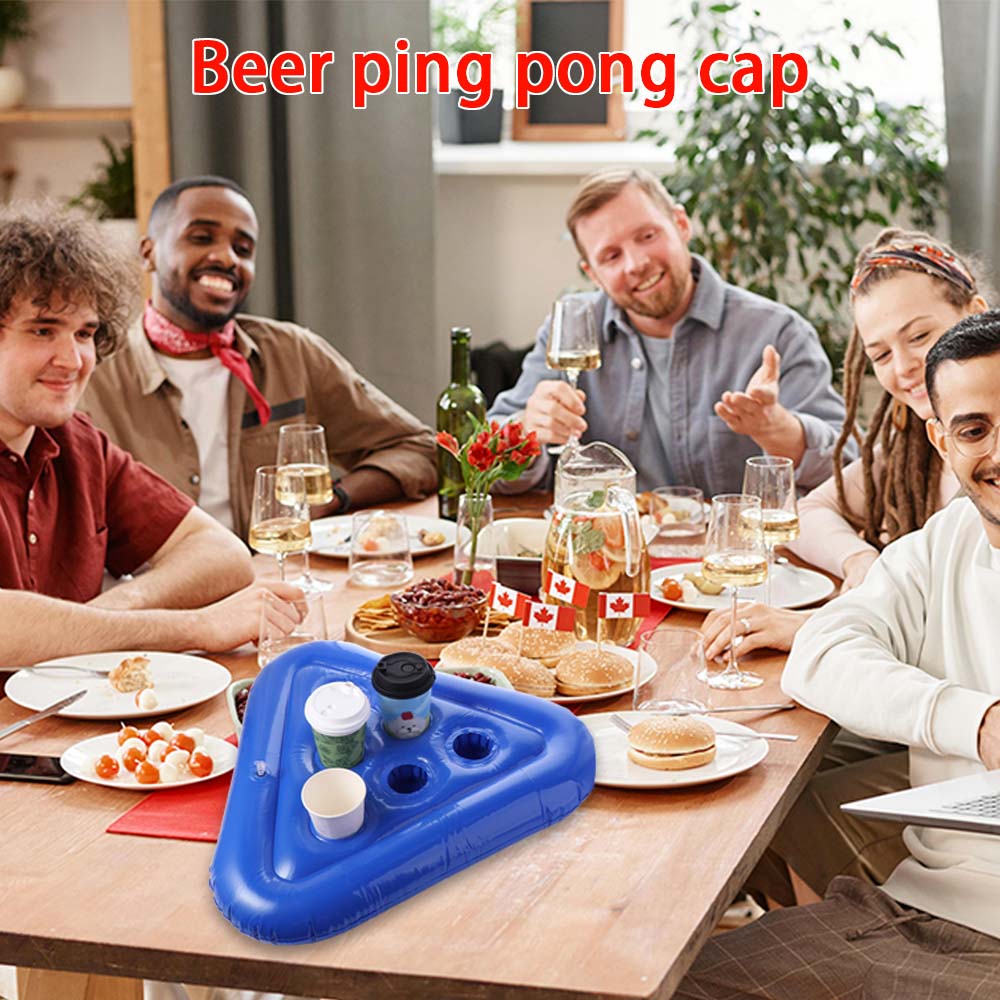 Water Play Float Beer Holder PVC Float Bathing Pool Toy Inflatable Triangle Cup Holder  Summer