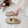Soft Sole Comfortable Butterfly Knot Casual Sandals For Girls In Beige And Apricot